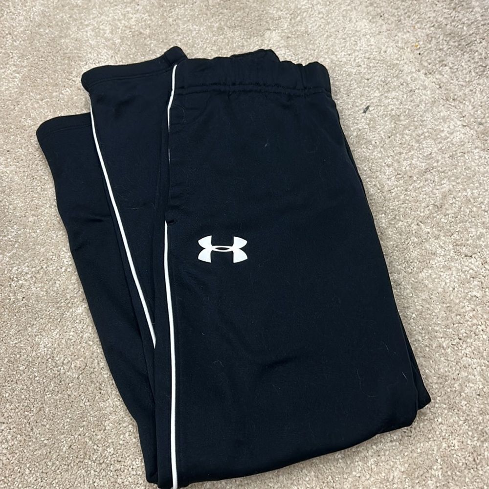 Black boys small youth under armor drawstring pants athletic pockets no holes - Picture 5 of 6